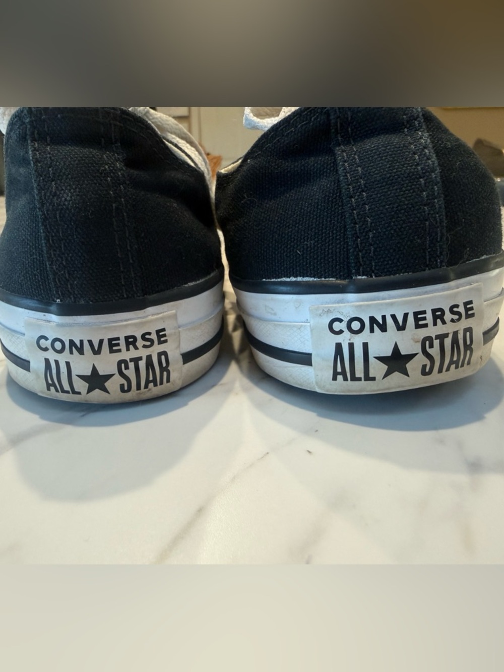 Converse Black and White Low-Top Canvas Sneakers - Picture 5 of 7